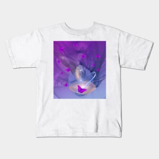 Vibrant butterflies in a fantasy world Kids T-Shirt